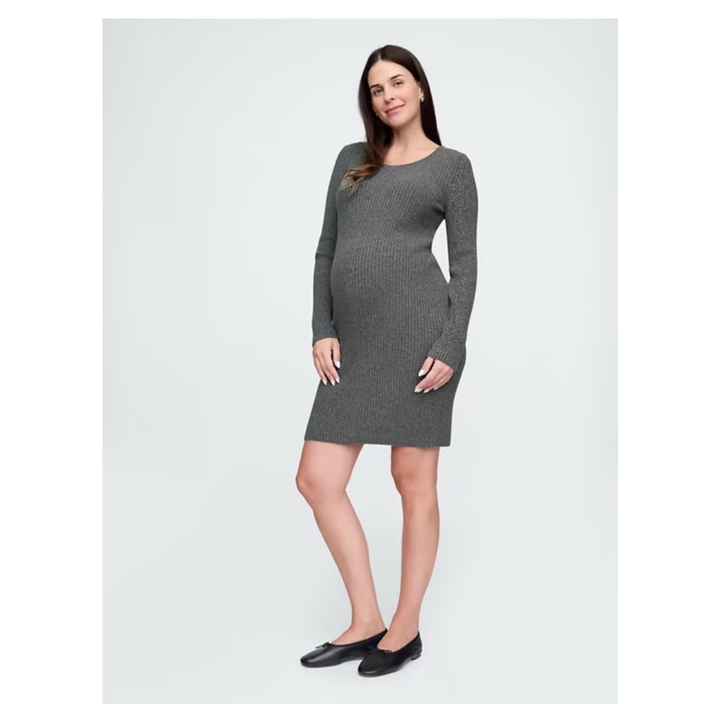 GAP maternity grey sweater dress